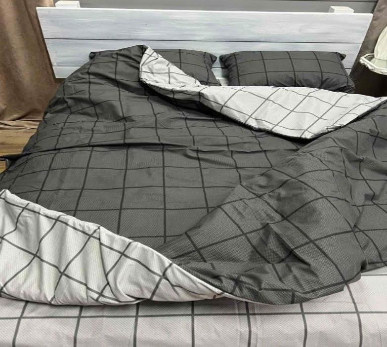 Полуторний розмір постільна білизна бязь «Клітинка», фото 1