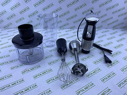 Блендер 5в1 BITEK BT-314B ручной 2 режима миксер измельчитель вспениватель молока 800W