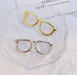 Брошка у формі окулярів, зі сплаву, шпилька для коміра, бейдж піни для рюкзака