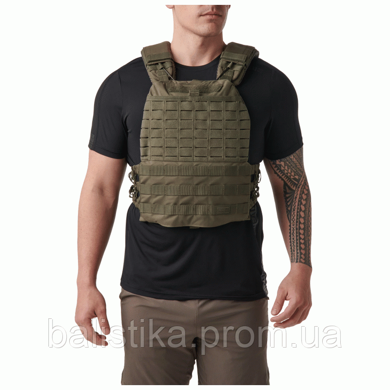 Плитоноска 5.11 TACTEC PLATE CARRIER Ranger Green, тактичний міцний зелений чохол для броніжилета НАТО