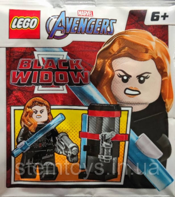 Конструктор LEGO SUPER HEROES minifigures Black Widow foil pack/мініфігурка Лего Супергерої Чорна вдова, 242109, полібег