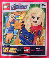 Коллекционная LEGO мини фигурка детская Лего Супергерои Капитан Марвел