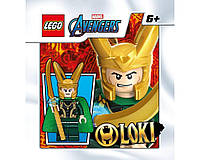 Коллекционная минифигурка LEGO Avengers minifigures Loki foil pack, Лего Мстители Локи, полибег, 242211