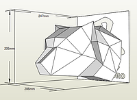 PaperKhan Набор для создания 3D фигур медедь мишка Паперкрафт Papercraft подарок сувернир игрушка конструктор