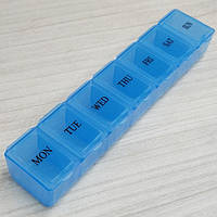 15х3x2см органайзер для табеток, тиждень - блакитний