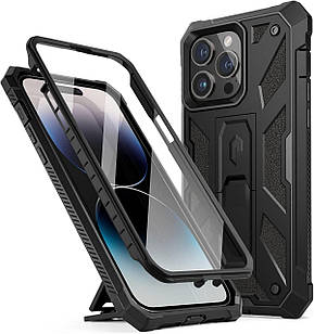 Захисний чохол 360° Poetic Spartan Matte Black для iPhone 14 Pro Max