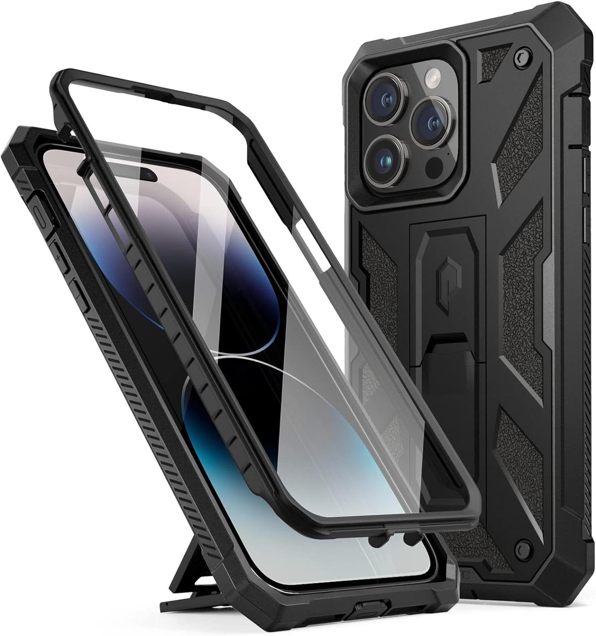 Захисний чохол 360° Poetic Spartan Matte Black для iPhone 14 Pro Max