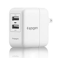 Зарядное устройство Spigen Wall Charger F202 White + EU адаптер