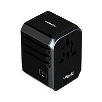 Зарядное устройство Momax 1-World AC Travel Adapter USB Type-C + 4 USB Black