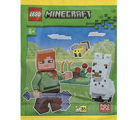 Конструктор ЛЕГО детский минифирурка LEGO MINECRAFT minifigures Alex, Baby Llama and Bee Set paper bag