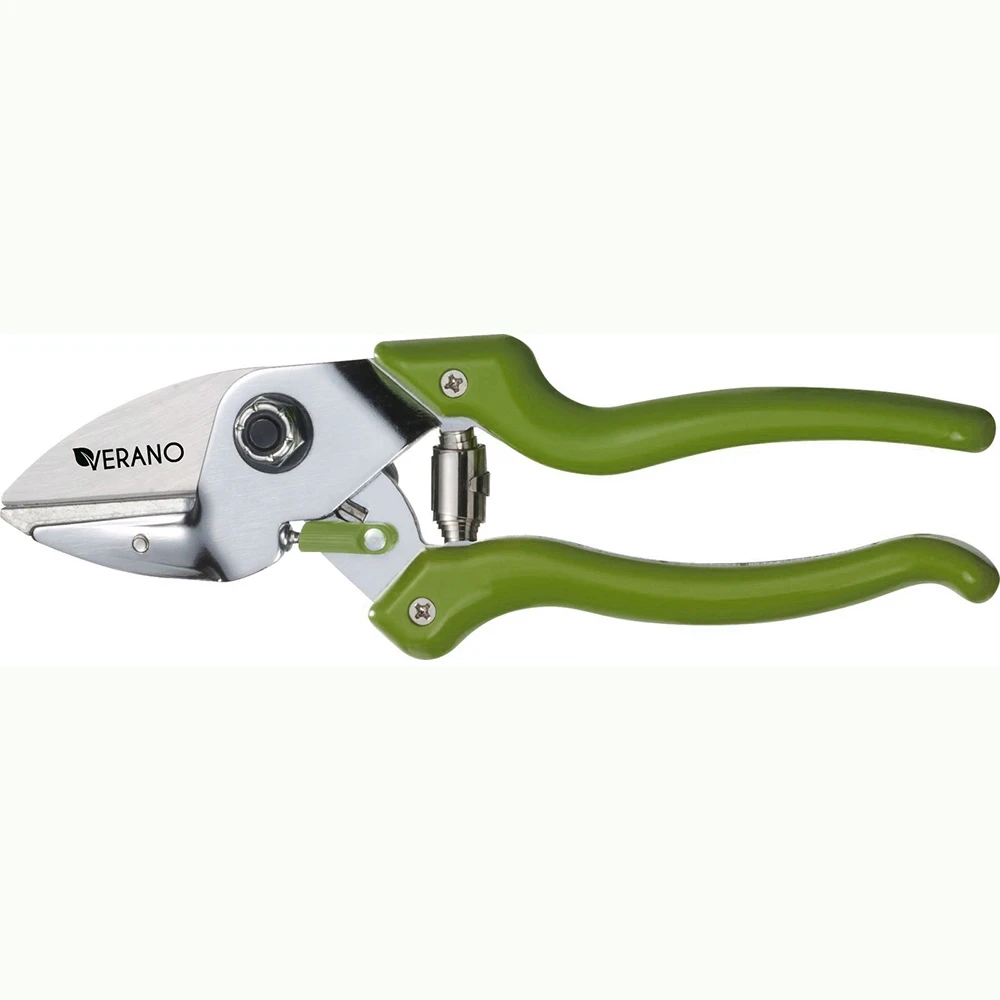 Секатор 200мм, d зрізу 20мм, зріз прямий, цинкова наковальня VERANO (71-820), фото 1