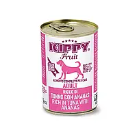 Консерви Kippy Fruit Tuna With Pineapple Adult для дорослих собак, паштет з тунцем та ананасами, 400 г