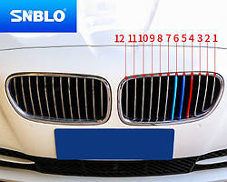 Накладки на ніздрі BMW Накладки на решітку БМВ Вставки в решітку БМВ / 5 Серія F10/F11/F18 / 11-13 року