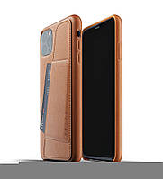 Кожаный чехол MUJJO Full Leather Wallet Case Tan для iPhone 11 Pro