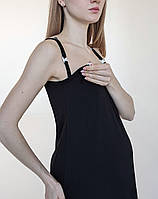 Комплект халат і сорочка у пологовий (чорний), фото 3