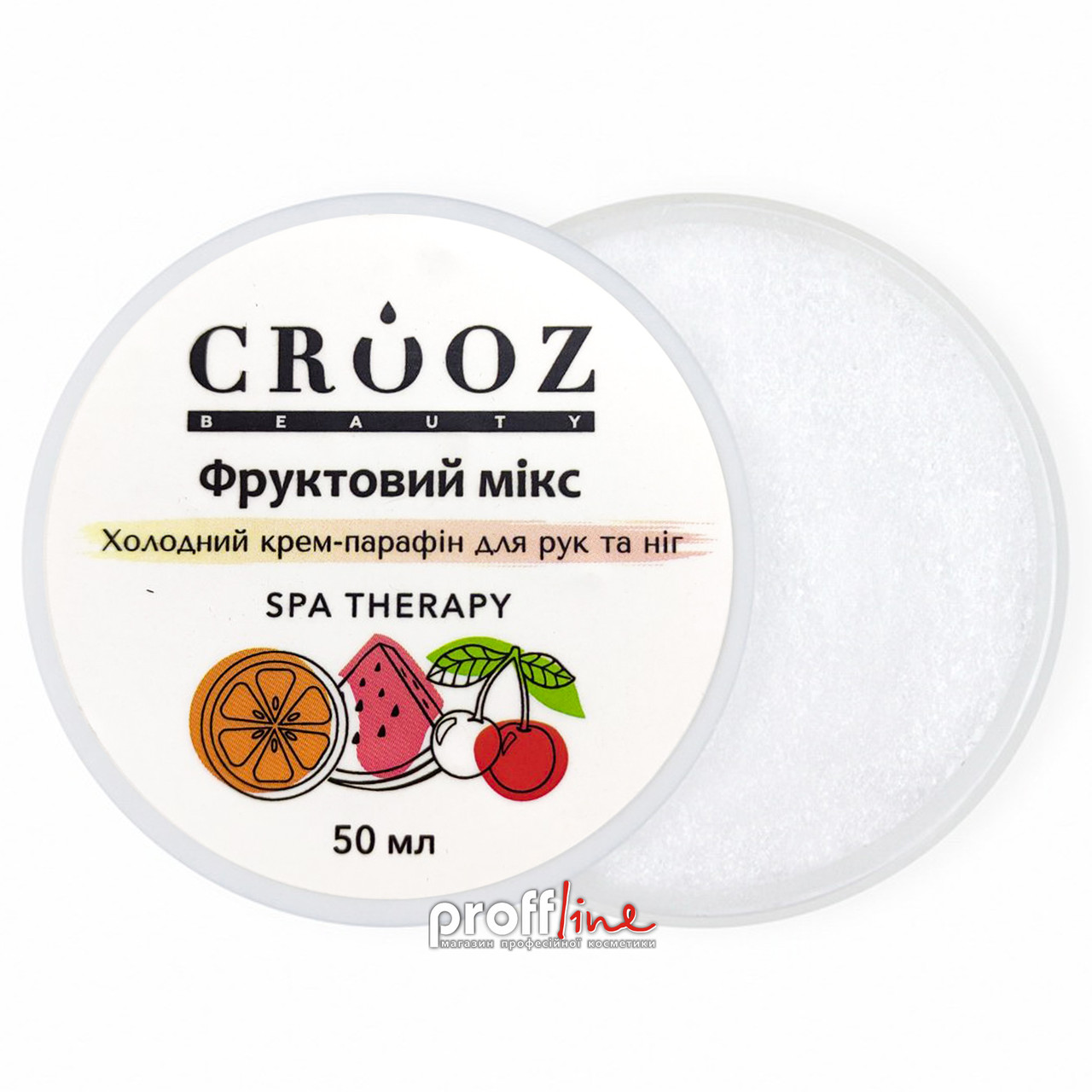 Холодний крем-парафін для рук та ніг Crooz Bubble Фруктовий мікс, 50 мл