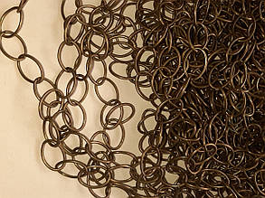 Ланцюг декоративна бронзового кольору 10 метрів ланка 17х12 мм