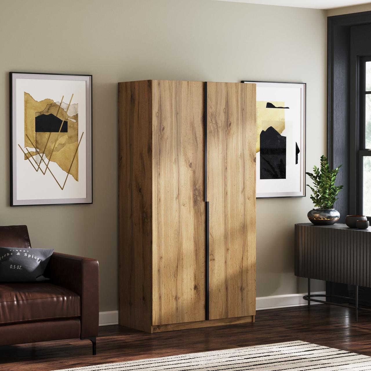 Шафа ШК-100ящ Лонг з алюмінієвими ручками 1950х1000х520 мм Білий, фото 1