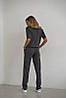Стильний в'язаний жіночий костюм Лорен з кофтою на гудзиках Ddi5380, фото 9