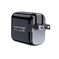 Зарядное устройство Wiwu Power Turbo Dual Port PT1821 (US) + EU адаптер