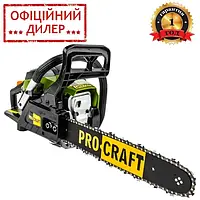 Бензопила цепная ProCraft GS-58X (шина 35 см + шина 40 см), Цепная бензопила с мощным двигателем Procraft