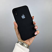 Силіконовий чохол із квадратними бортами на iPhone Xr Black (18)