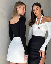 Жіночий боді з мікродайвінгу з довгим рукавом і з гарною груддю норма