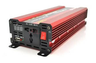 Інвертор напруги NV-1200 (720Вт)+LCD, 12/220V, approximated, 1 універсальна розетка, клем, Box, фото 3