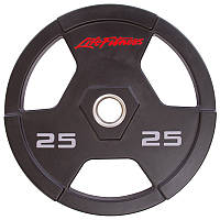 Диски полиуретановые для штанги LIFE FITNESS GC-80154-25 51мм 25кг черный топ