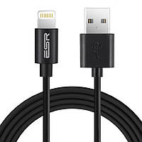 Зарядный MFi USB кабель ESR USB-A to Lightning Black для iPhone (1.2 m)