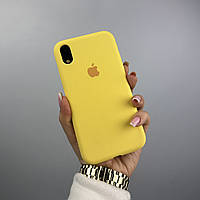 Силіконовий чохол на Айфон Хр (10р) із закритим низом iPhone Xr Canary yellow (50)