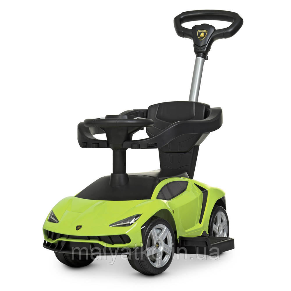 Каталка-толокар із батьківською ручкою Bambi Porsche ЗЕЛЕНА арт. 3726-5
