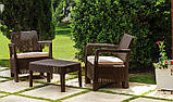 Комплект садових меблів Keter Tarifa Balcony, коричневий, фото 3