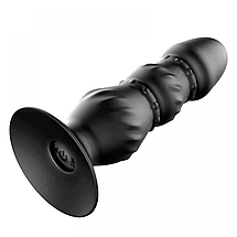 Анальна пробка Cooper Hole силіконова з вібрацією на пульті керування, фото 4