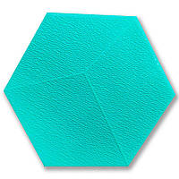 Декоративний самоклеючий шестикутник 3D бірюза 200x230мм (1105) SW-00000745