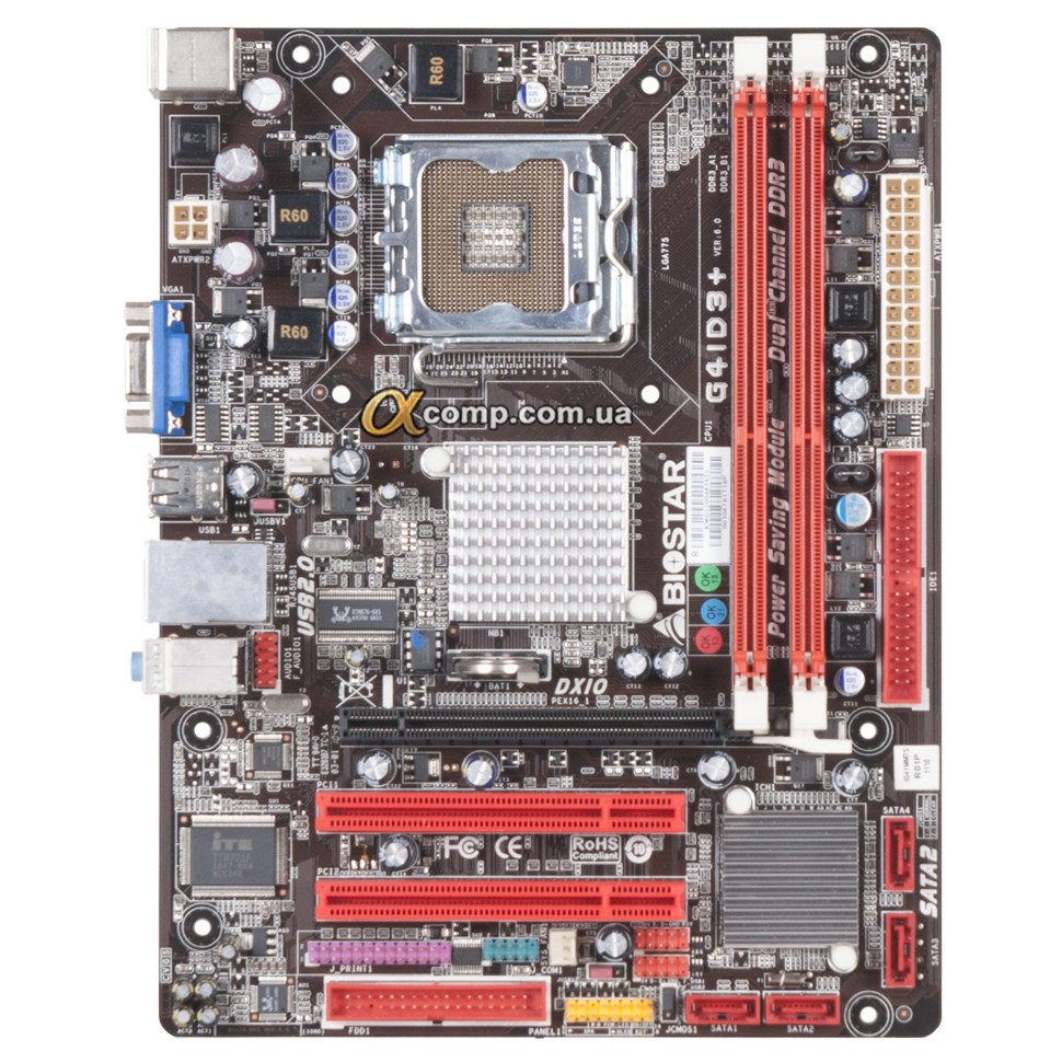 Материнська плата Biostar G41D3+ (775 • G41 • 2xDDR3) БВ