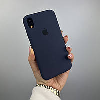 Силиконовый чехол на Айфон Хр (10р) с закрытым низом | iPhone Xr Dark blue (8)