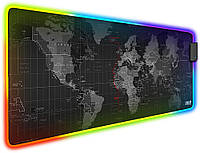 Коврик для мыши с подсветкой SHLab Spectra Карта Мира (80x30 см)
