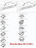 Кліпса кріплення молдінга, лістви Mercedes W124,190 W201 А0019885181, фото 6