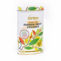 Чай Тарлтон чорний цейлонський Маракуя Кокос Tarlton Passion Fruit Coconut Black Tea 100 г жб