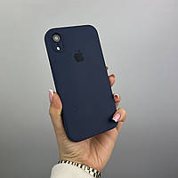 Силіконовий чохол із квадратними бортами на iPhone Xr Dark Blue (8)