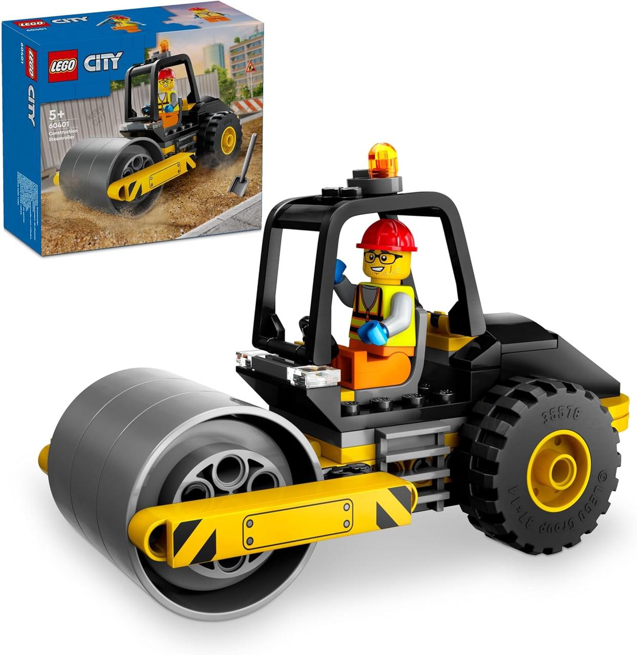 Конструктор Лего Сіті Будівельний паровий каток Lego City Road Roller 60401