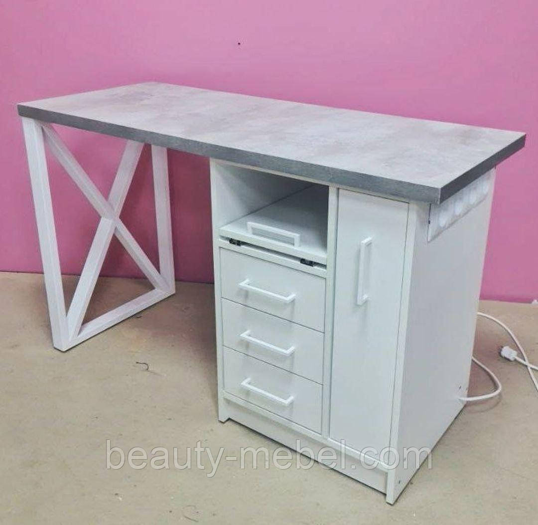 Стіл в стилі Loft з металічною ніжкою, фото 1