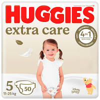 Оригінал! Подгузники Huggies Extra Care 5 (11-25 кг) 50 шт (5029053578132) | T2TV.com.ua