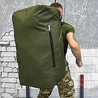 Баул для военных 100 литров олива, водоотталкивающая тактическая сумка баул Cordura 1000D 80 х 42 см
