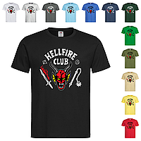 Черная мужская/унисекс футболка Club Helfhire (13-7-6)