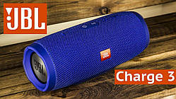 Портативна блютуз-колонка JBL Charge 3 колонка з USB,SD,FM СИНЯ.Хіт