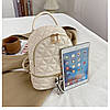 Міні-рюкзак міський жіночий бежевий, фото 7