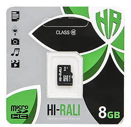 Карта пам'яті HI-RALI micro SDHC 8GB class 10 (без адаптерів)