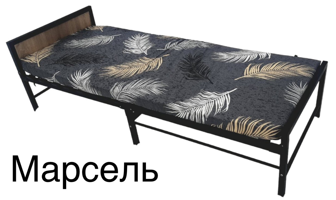 Розкладачка ортопедична з матрацом для дому Розкладачка на ламелях Розкладне ліжко комфортне для дачі